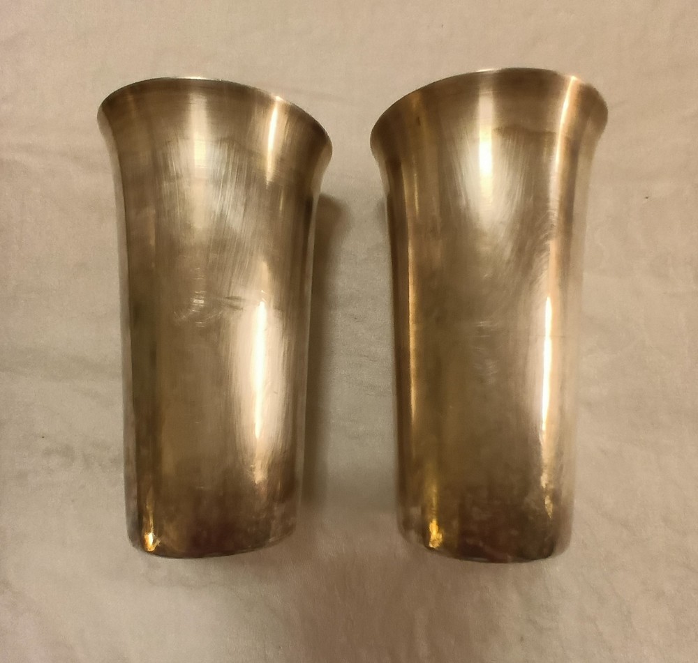Pair Sterling Silver Cups 336 Grams