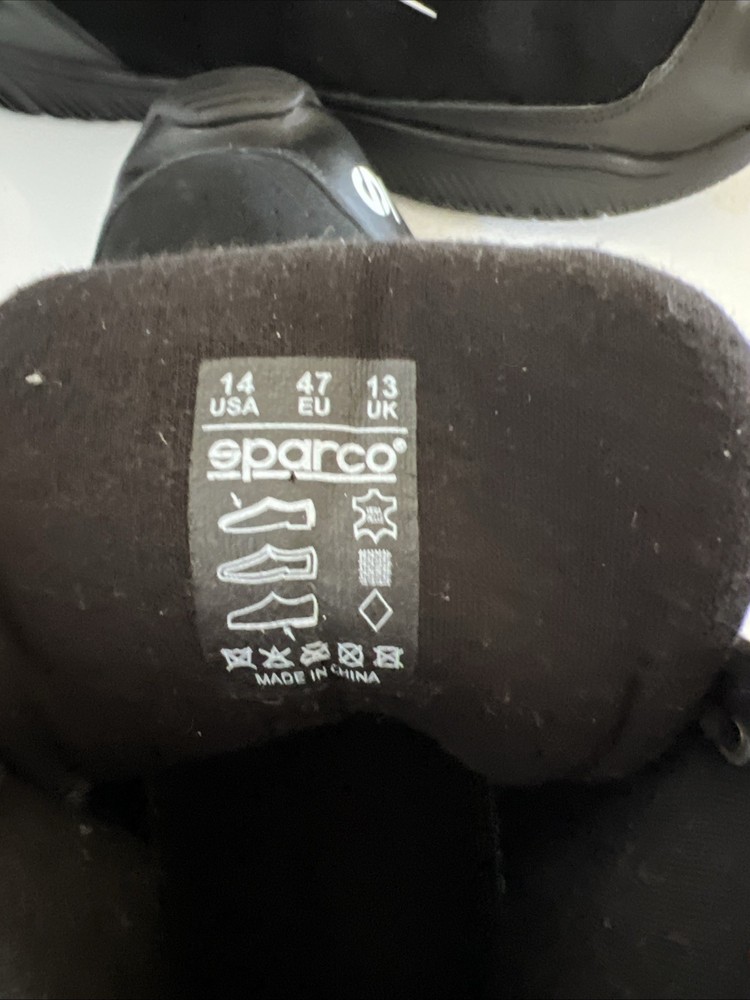 SPARCO Shoe Pit Stop Crew, Size 14, Black, SFI