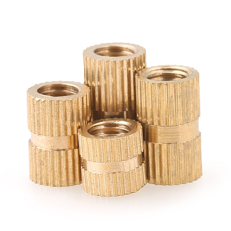 M4 4mm Brass Solid Knurled Nuts Thumb Nuts Insert Embedded Nuts