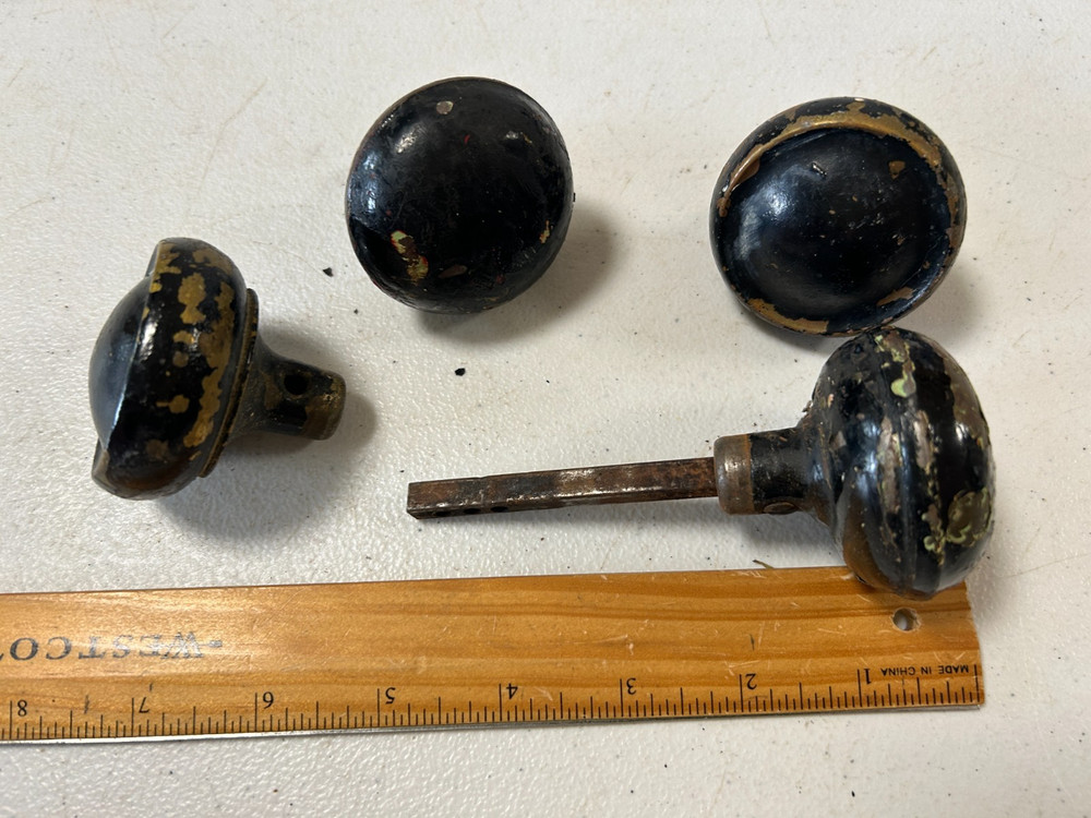 Vintage Brass Painted Door Knobs