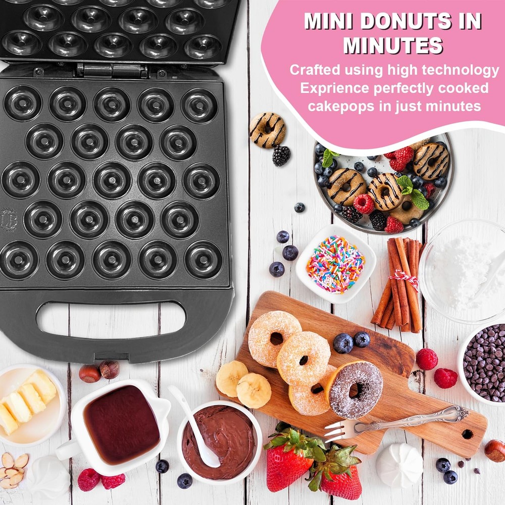 Mini Donut Maker – Electric Non-Stick Machine for Quick Breakfast Snacks