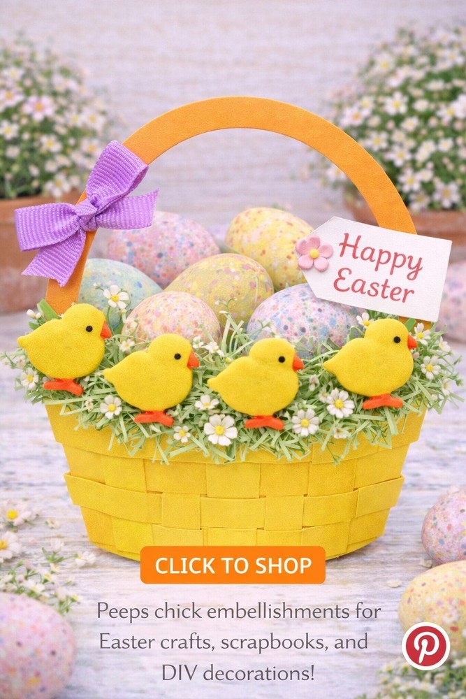 Peeps Chick Craft Embellishments – Easter Chick Set (7 Pc)
