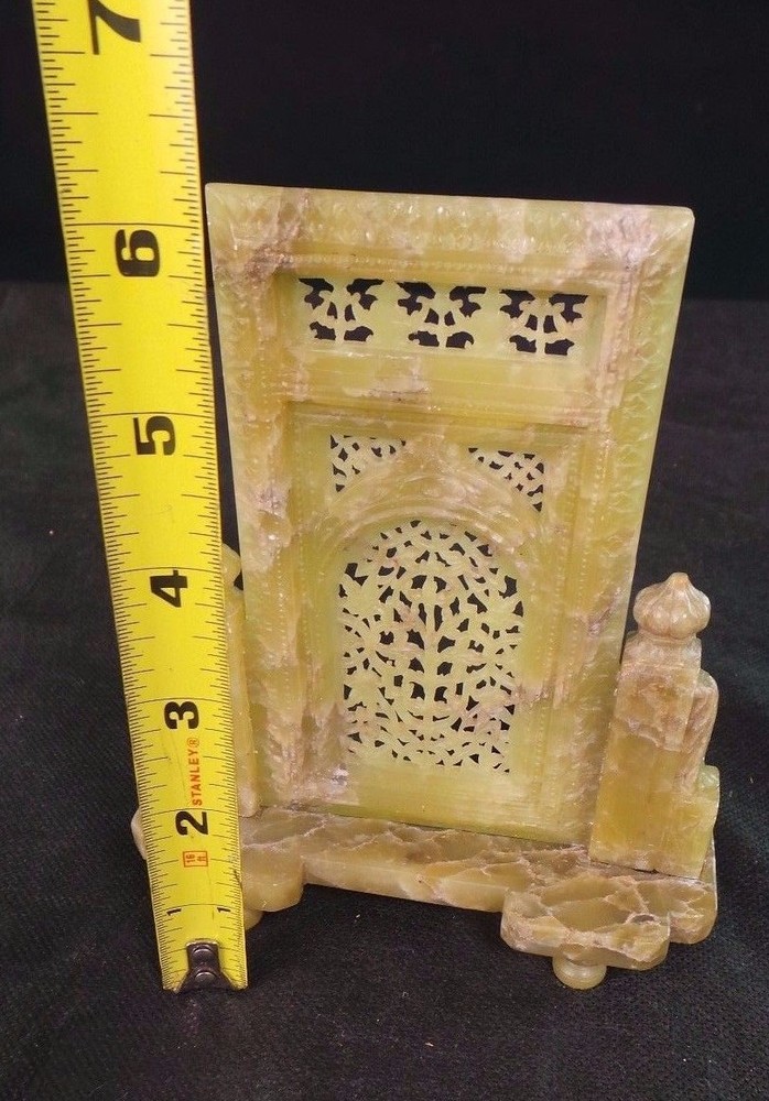 Chinese Carved Jade Screen Small Light Green