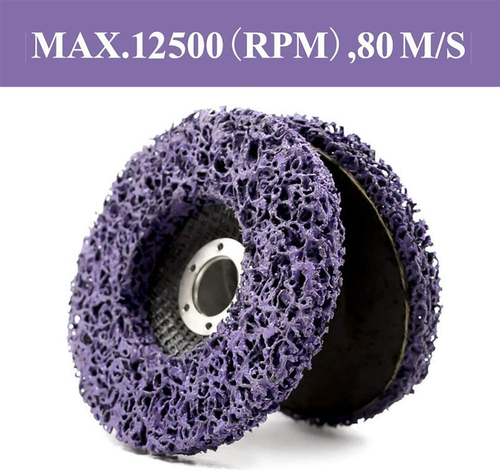 100mm 4" Poly Strip Disc Abrasive Wheel Paint Rust Removal For Angle Grinder Kit