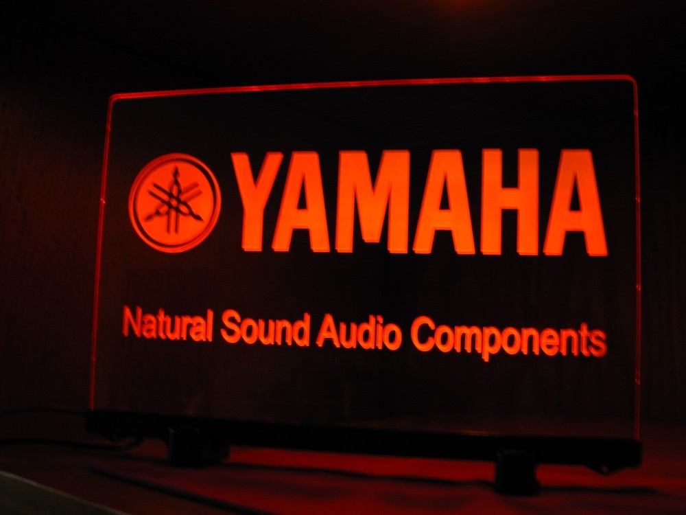 YAMAHA ETCHED ACRYLIC LED SIGN