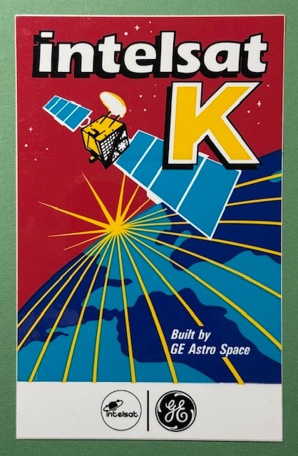 INTELSAT K G.E. GENERAL ELECTRIC STICKER DECAL