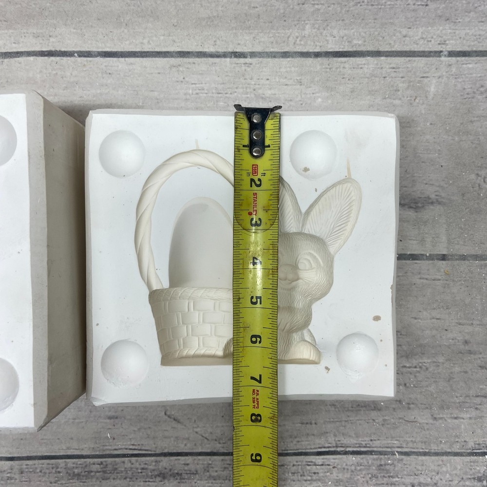 Weaver Ceramic Casting Mold Easter Bunny and Basket Figurine #265