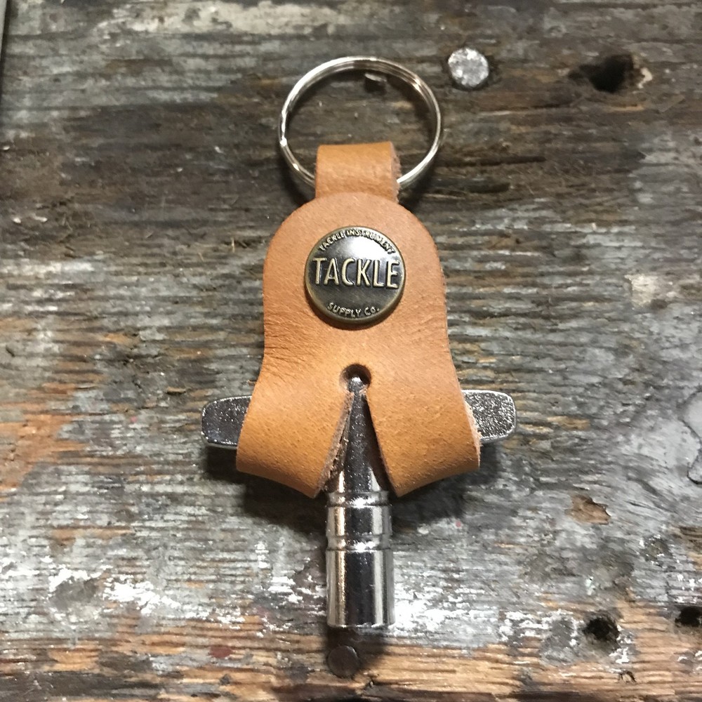 Tackle Leather Drum Key Case - Saddle Tan