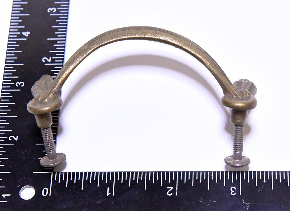 4 MATCHING BRASS EMPIRE STYLE VINTAGE DRAWER PULLS