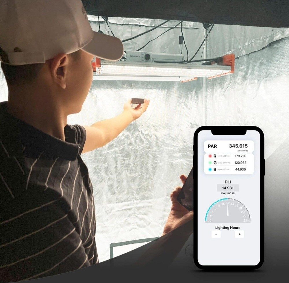 VBR-100 Quantum PAR Meter Sensor PPFD Distribution Mapping, Bluetooth