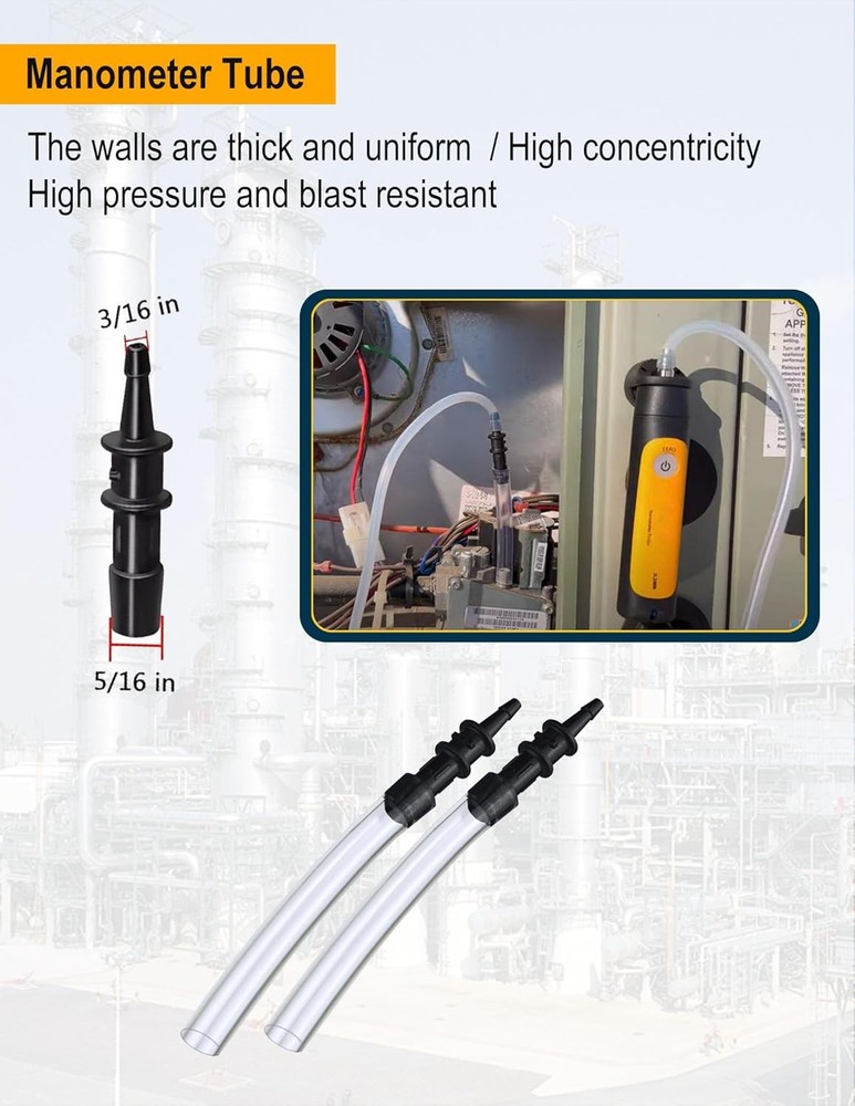 Manometer Probe Kit Compatible HVAC Digital Pitot Static Tube