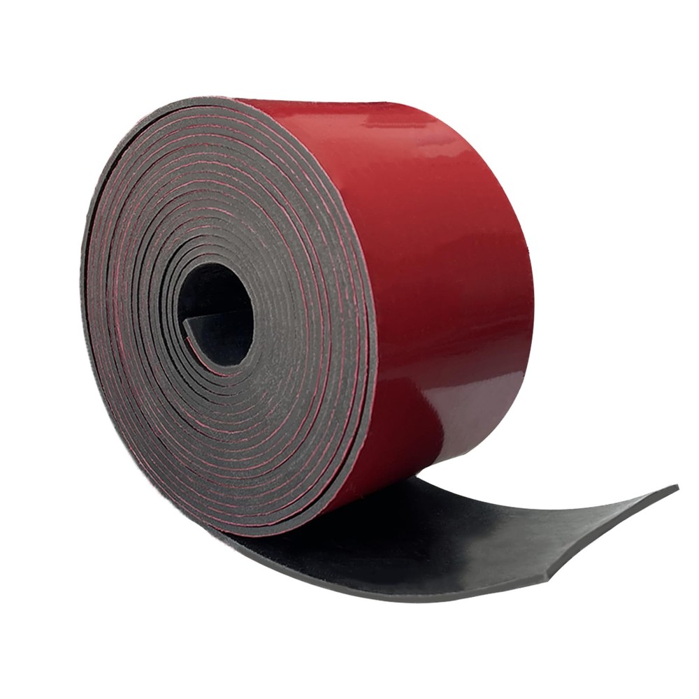Neoprene Adhesive Rubber Strips Roll Insulation Padding Mat 2 Inch x 20 Ft