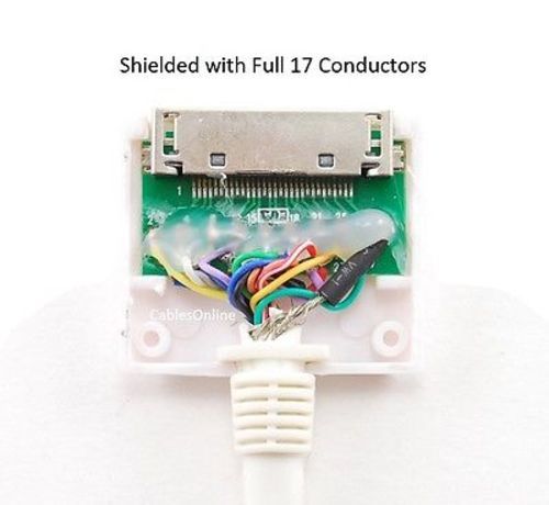 3ft iPod/ iPhone Sync / Charger Dock Connector Extension w/ Audio/Video Support