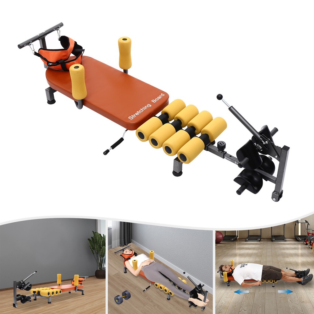 Back Lumbar Traction Stretch Bench Back Stretch Decompression Bench Moveable