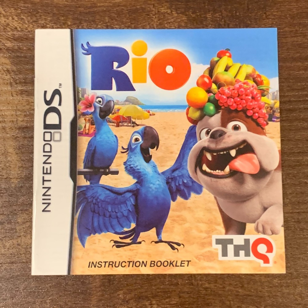 Rio Nintendo DS Gameboy Instruction Manual Only