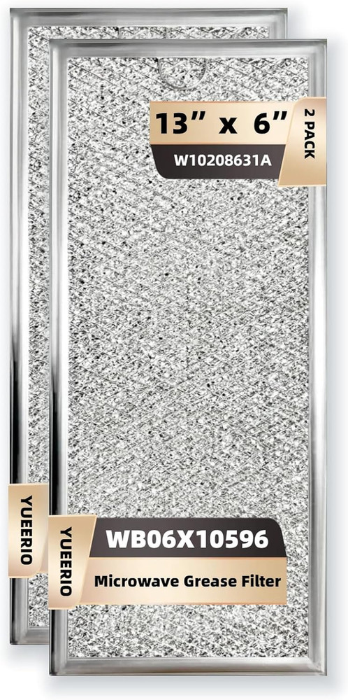 Microwave Grease Filter Replacement 13" X 6", Pack of 2