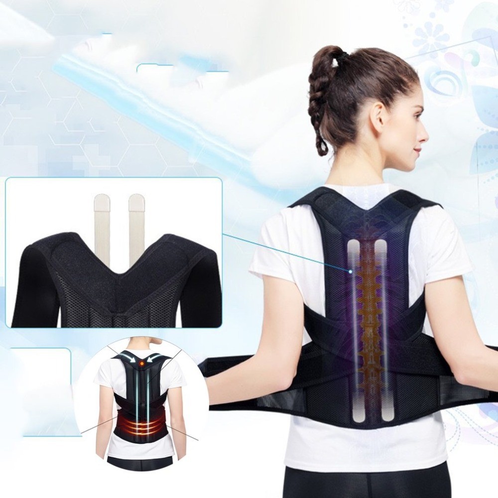 Adjustable Back Posture Corrector for Men and Women - Upper Back Support Brace