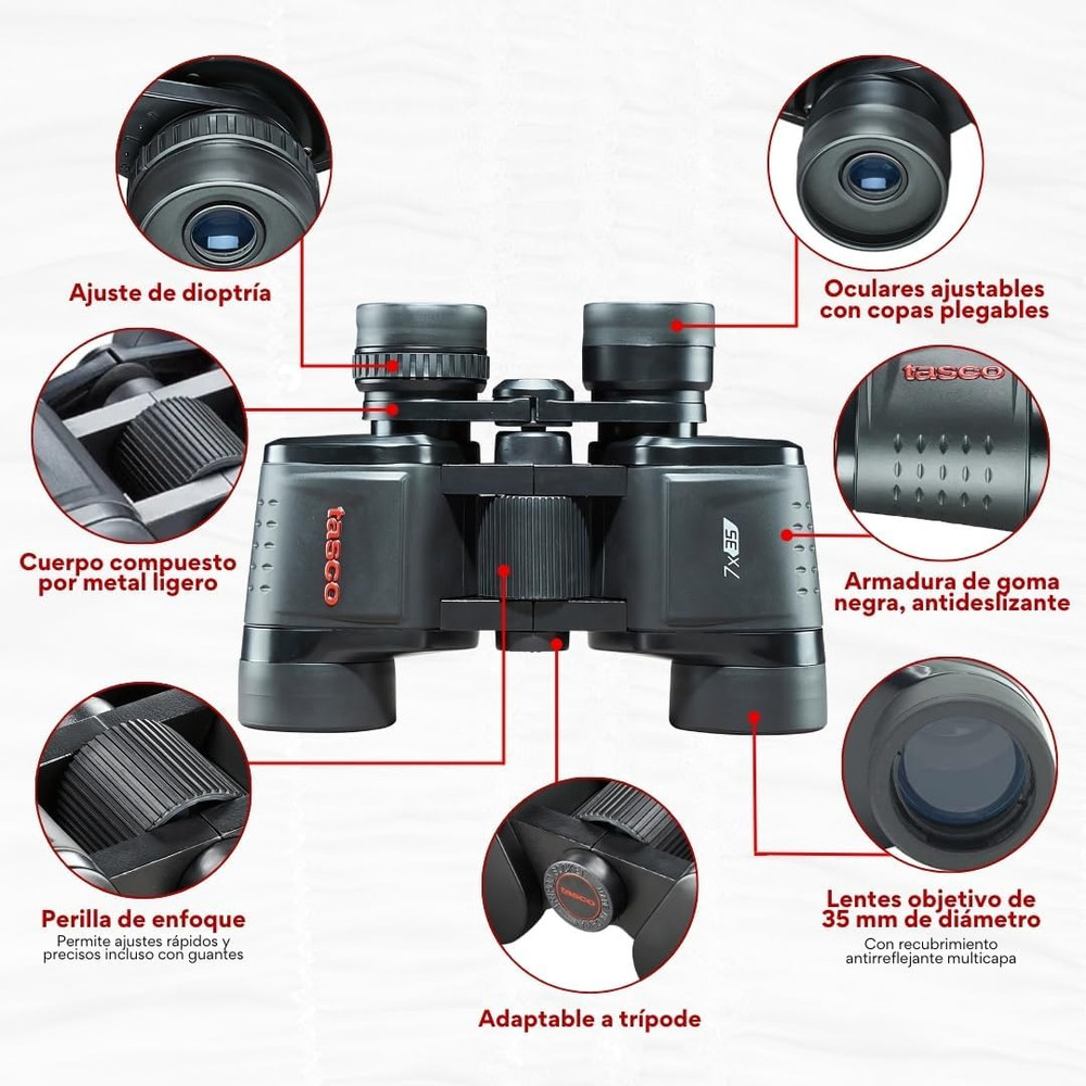 TAS169735-BRK Essentials Binoculars 7X35