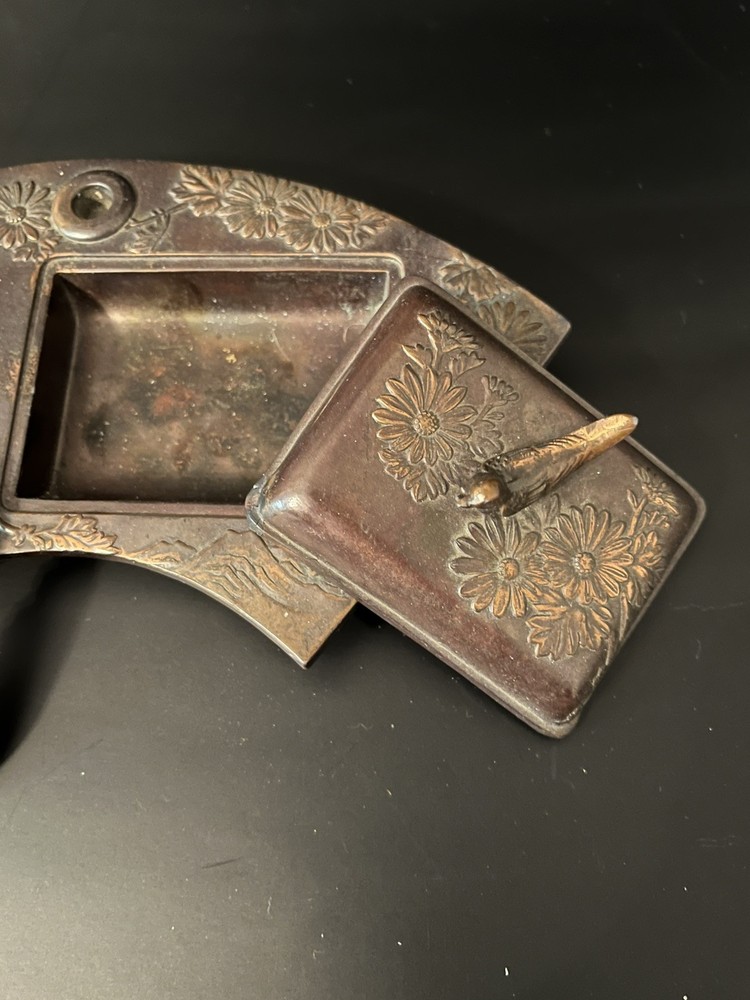 Vintage Art Deco Copper Smoking Set