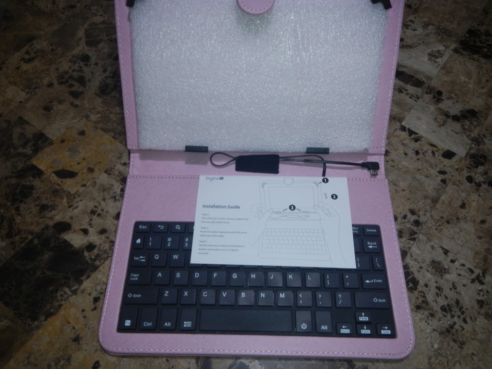 Digital2 9" Micro USB Keyboard case for Android tablets w/keyboard, adjustable u