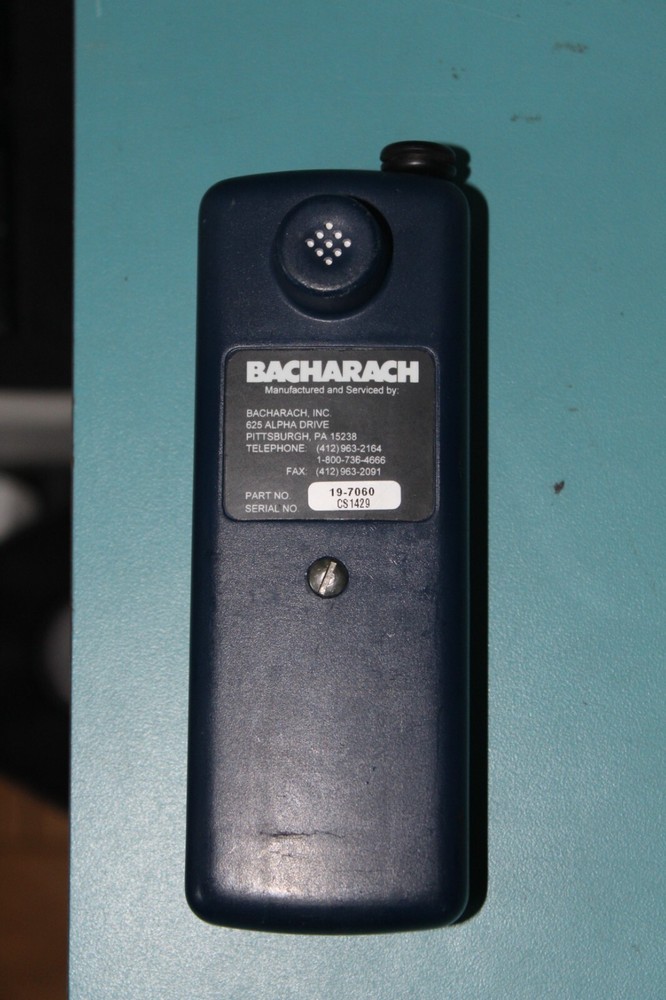 BACHARACH 50 SNIFIT CARBON MONOXIDE ANALYZER DETECTOR SENSOR CO PPM