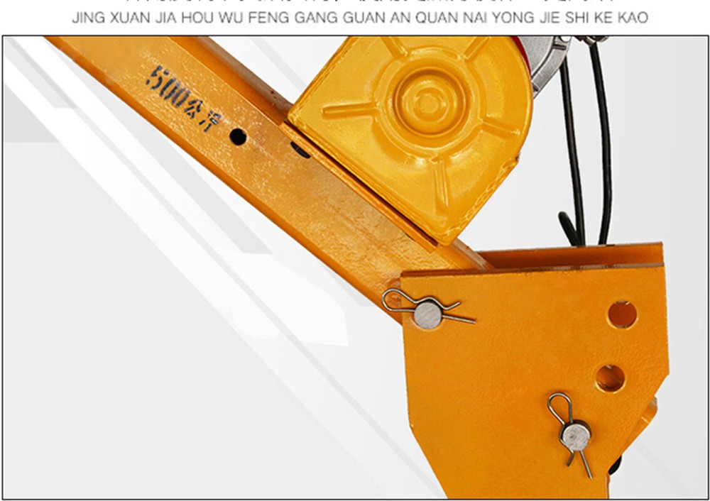 Small Indoor Crane 3000 lbs Remote Control Winch Hoist Universal adjustable