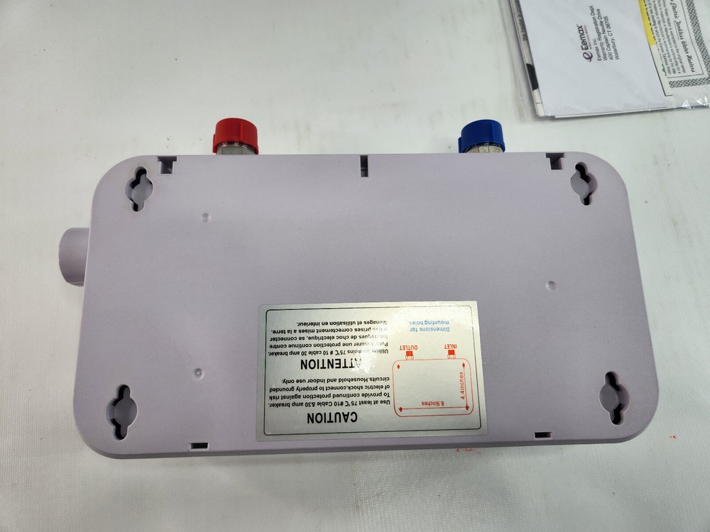 Eemax EEM12004 Electric Tankless Water Heater Point of Use, 4KW, Blue Brand New