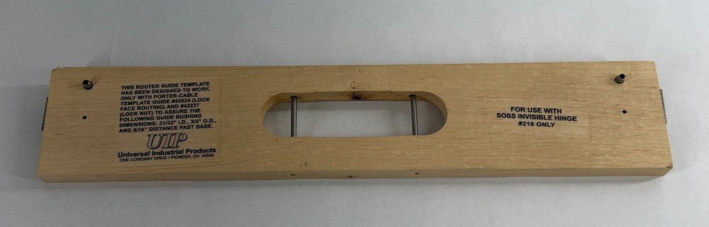 Soss Invisible Hinge Router Guide Installation Template 216IT (7046)