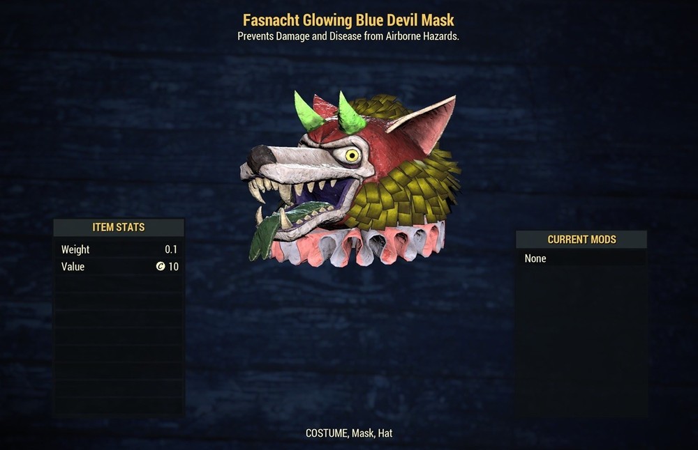 (Xbox) Fasnacht Glowing Blue Devil Mask
