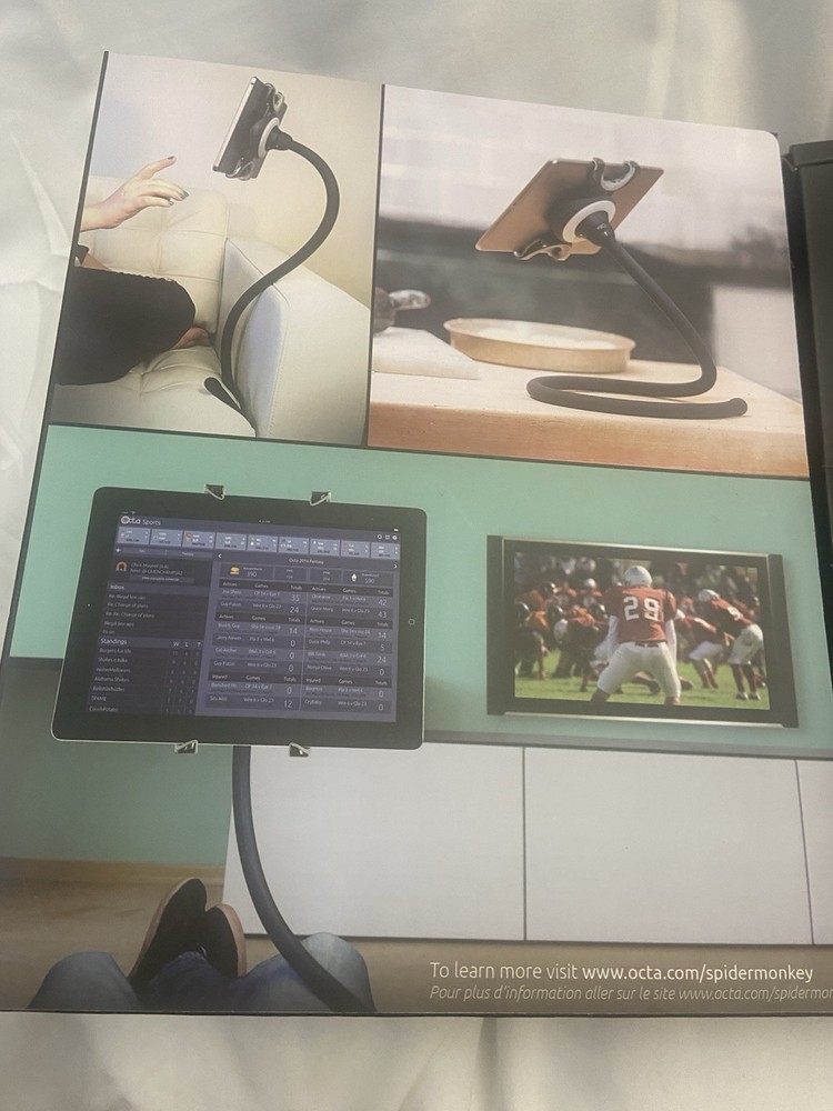 New OCTA Spider Monkey Prem 36" Gooseneck Tablet Stand iPad Pro Surface Galaxy