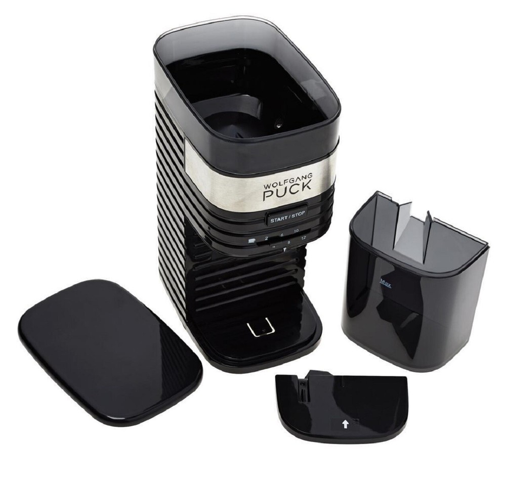 Wolfgang Puck 12Cup Burr Mill Coffee Grinder Black