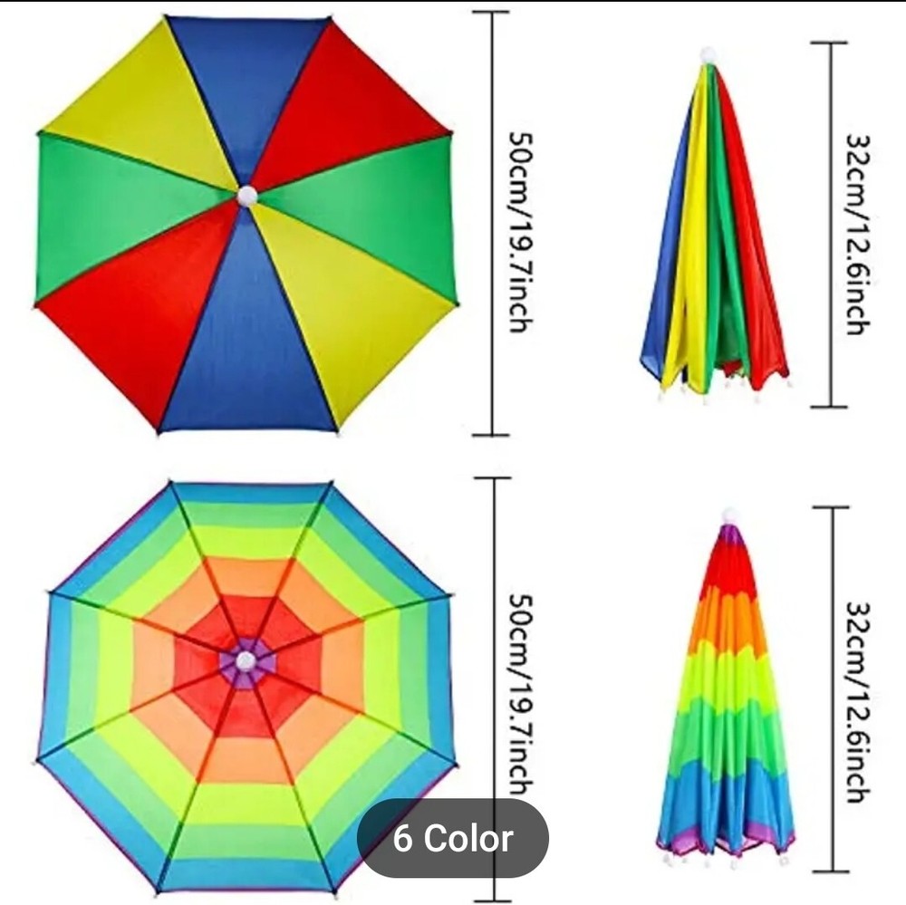 Umbrella Hat Sun Rain Folding Multifunction Adjustable Outdoor Headgear