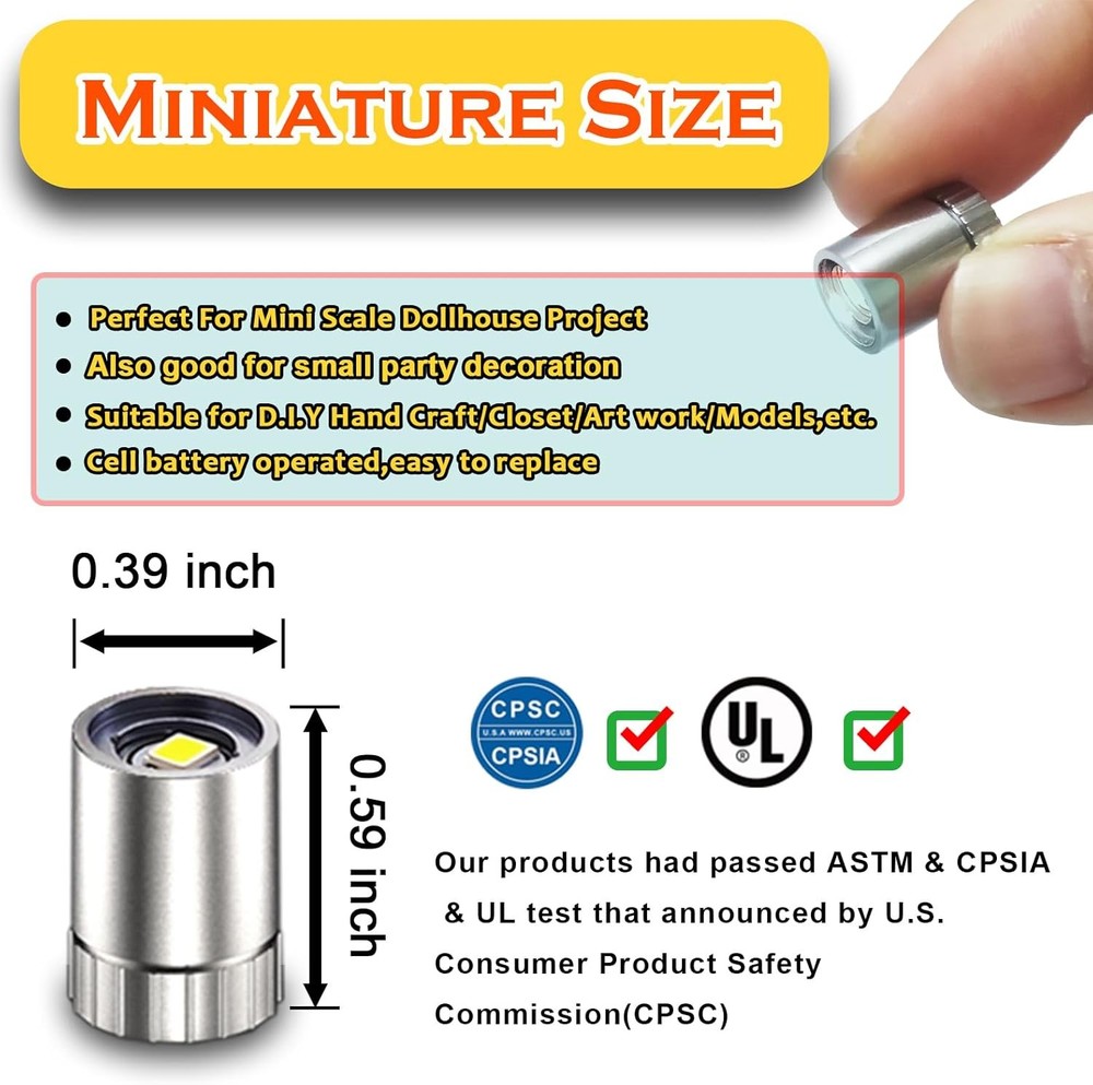 10 Pack Small Spotlight Battery Operated LED Lights, Multi-Color Changing