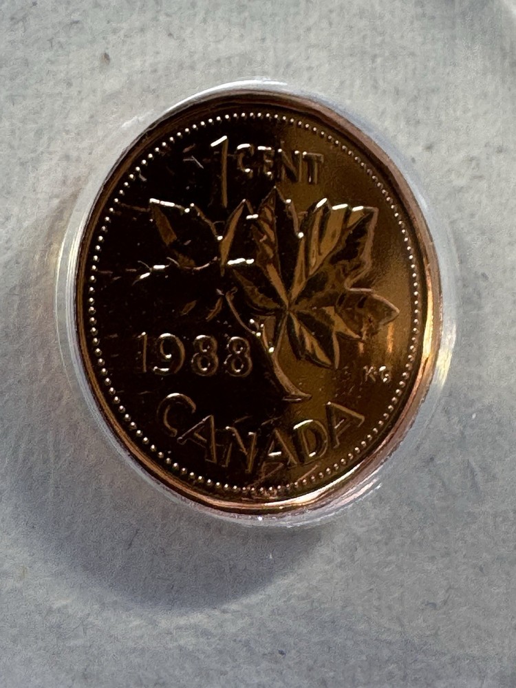 1988 Canada 1 Cent Proof Like Graded MS 67 RD by ANACS