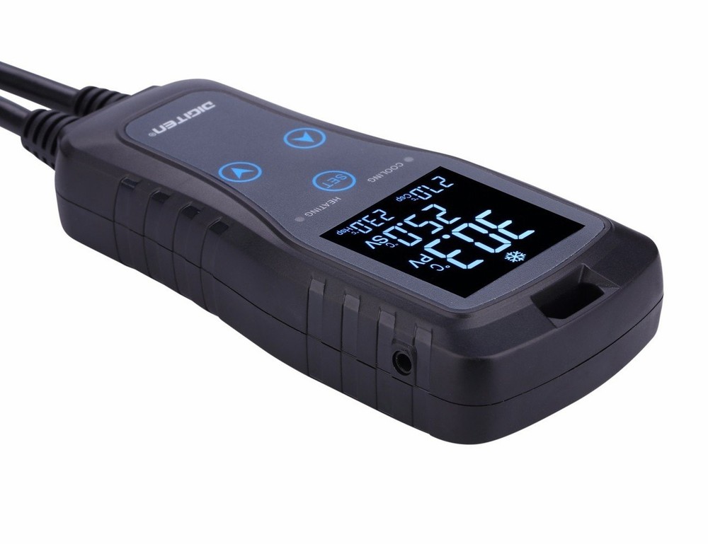 Digital Temperature Controller 2-Stage Thermostat Outlet Heating & Cooling Mo...