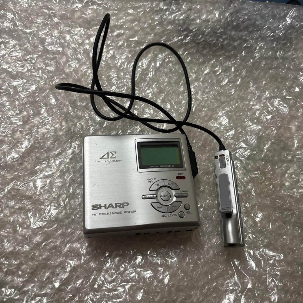 Sharp 1-bit Portable Minidisc Recorder Md-mt200 Md Player/recorder Audio