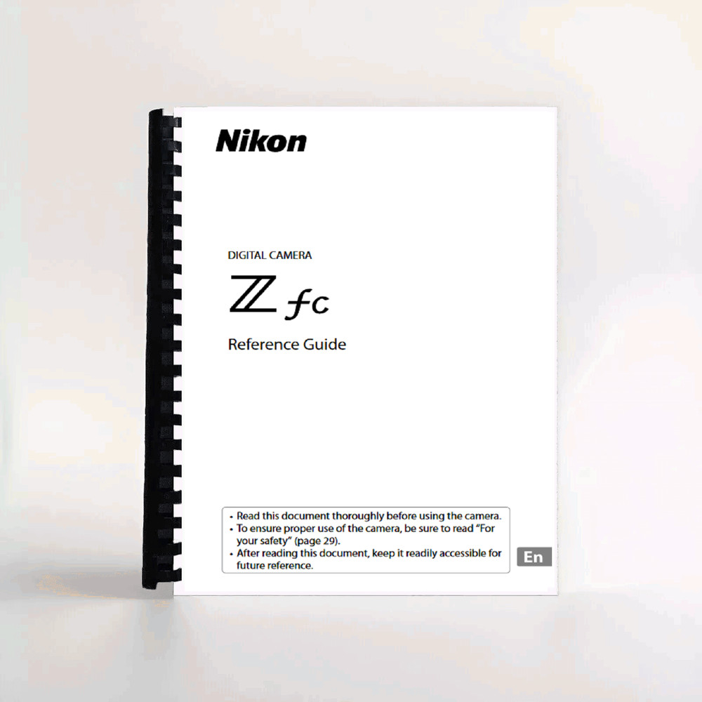 Nikon Zfc Z fc Camera Reference Guide - Owners Manual