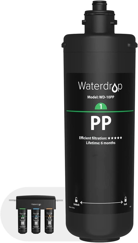 Waterdrop WD-10PP Under Sink Water Filter, Replacement for Waterdrop TSA & TSB