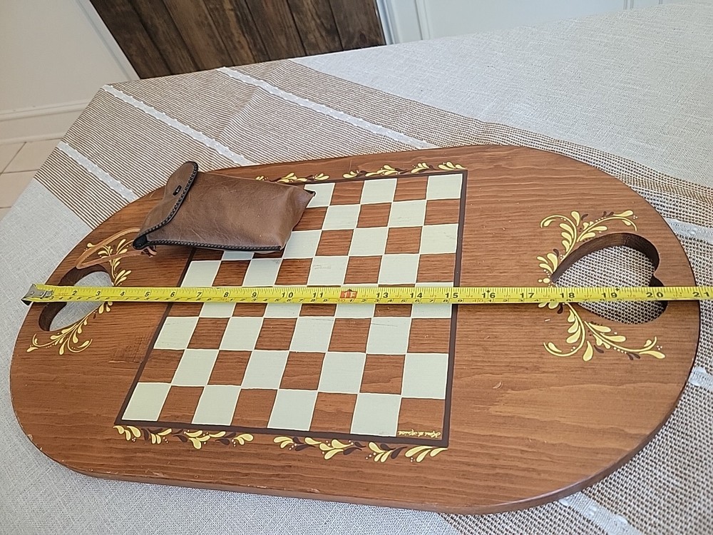 Vintage Oval Chess Board Country Themed