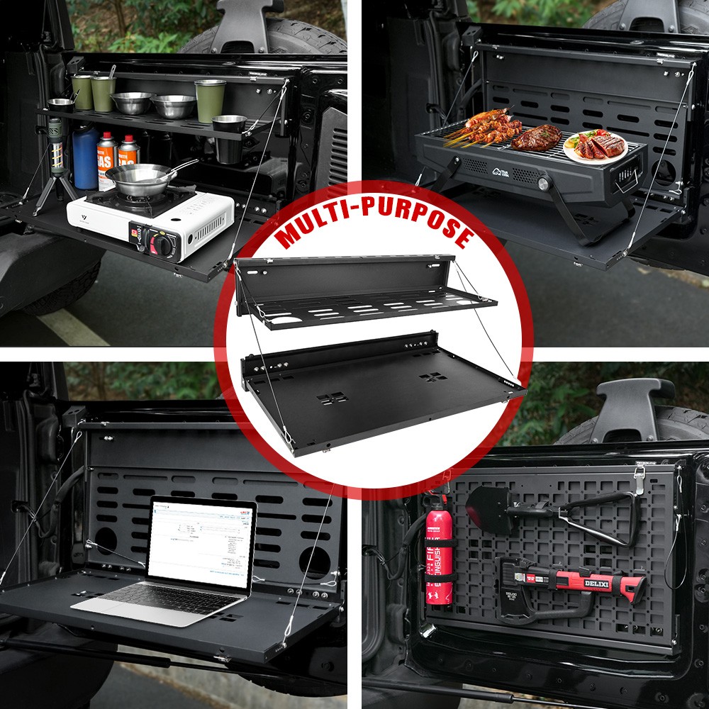 Tailgate Table For Ford Bronco 2021-2024 2-Tier Rear Storage Cargo Shelf