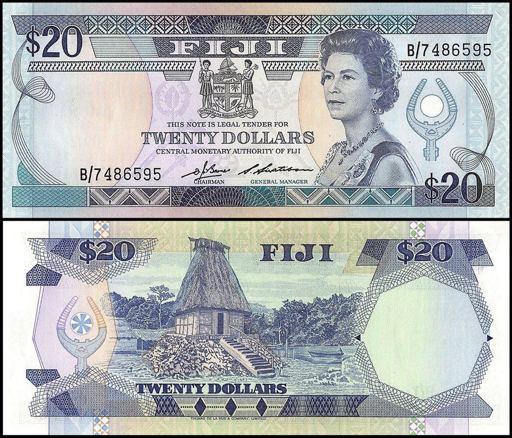 Fiji 20 Dollars, 1986 ND, P-85, UNC