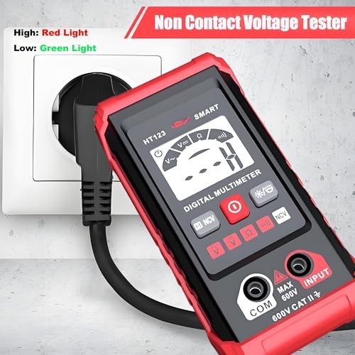 HT123 Digital Multimeter, Automatic AC DC Voltmeter, Non Contact Voltage