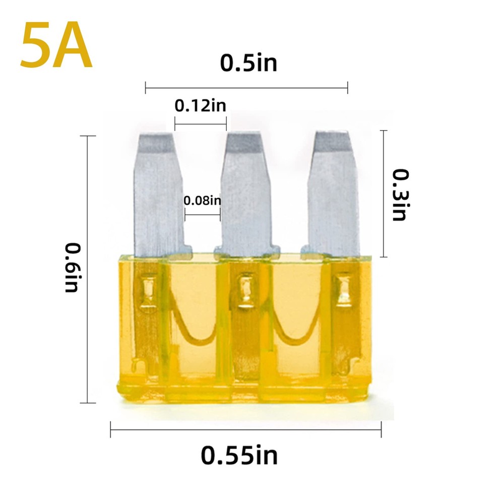 SINBRLAI AMP Micro 3 Fuse, 3 Prong Blade Applicable Multicolored