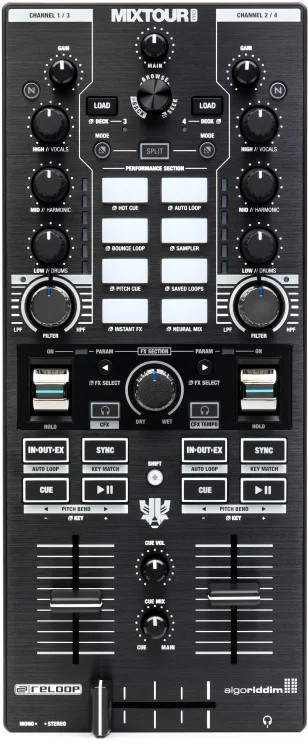 Reloop Mixtour Pro 4-deck All-in-one DJ Controller Module