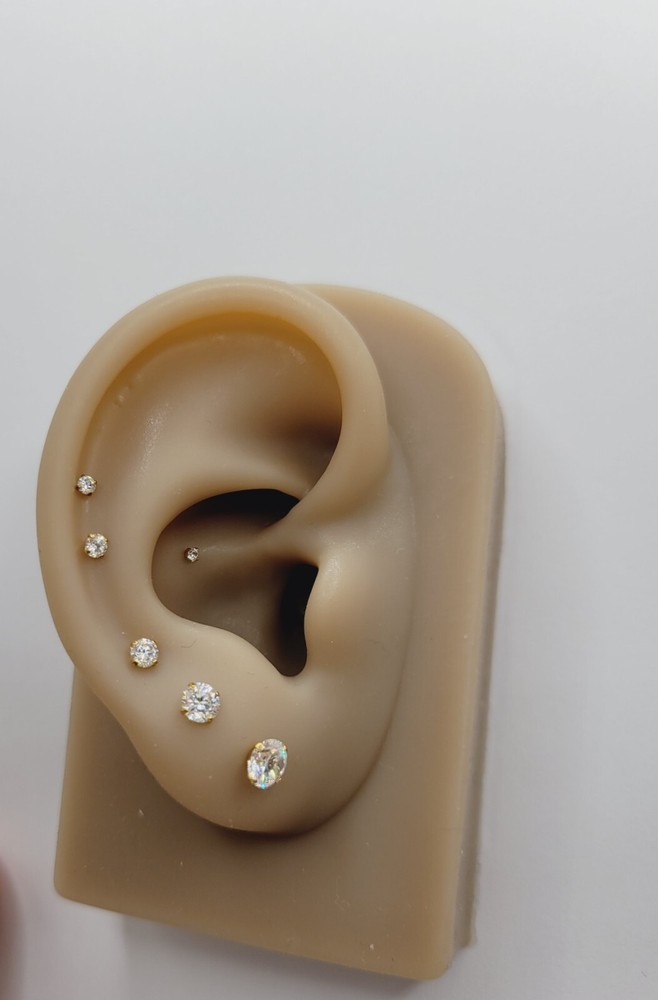 20G/18G/16G Titanium 1.5mm~5mm Stud PushPin Labret, Threadless Flat Back Earring