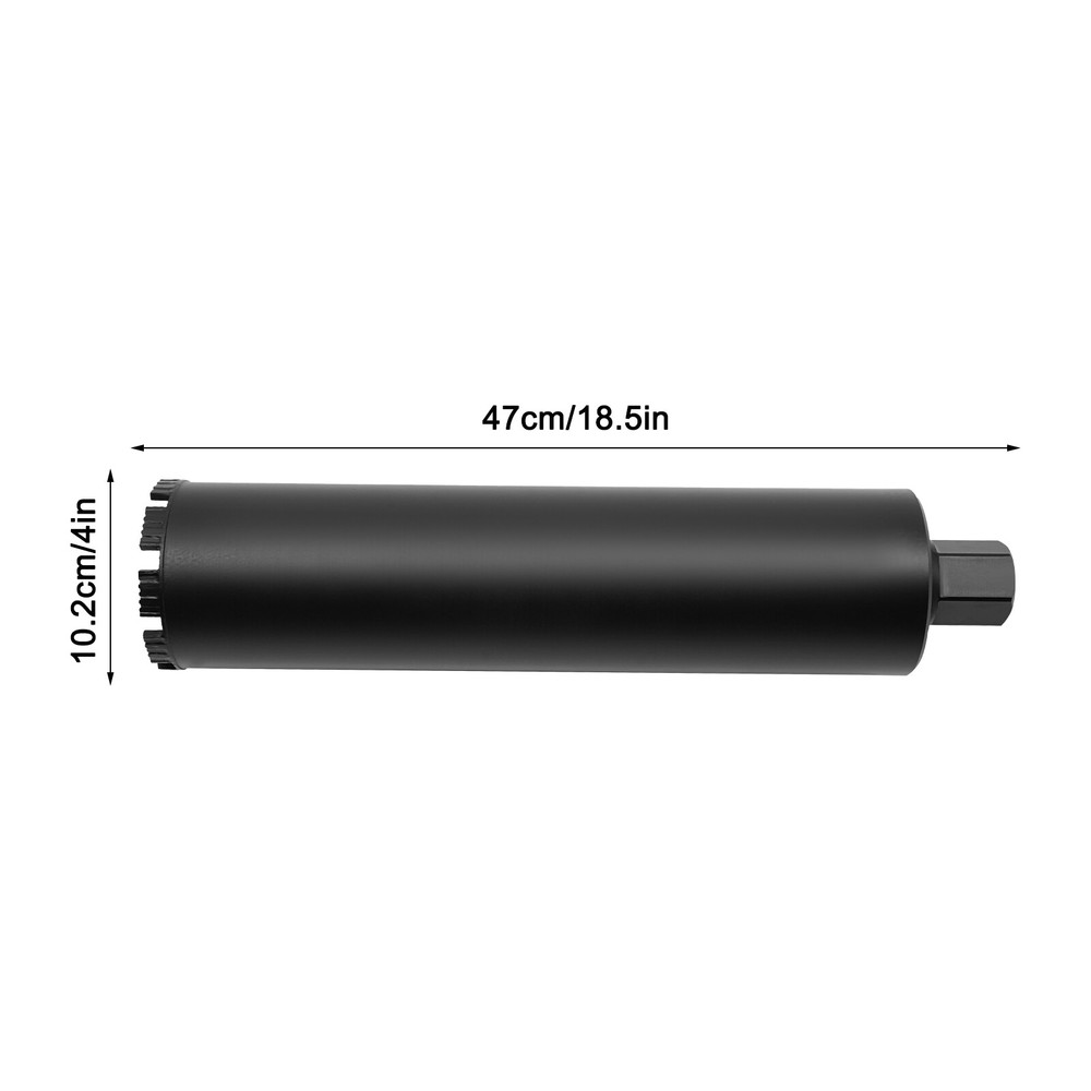 4" Core Drill Bit Wet Diamond Core Bit 15.7" Drilling Depth for Concrete Brick