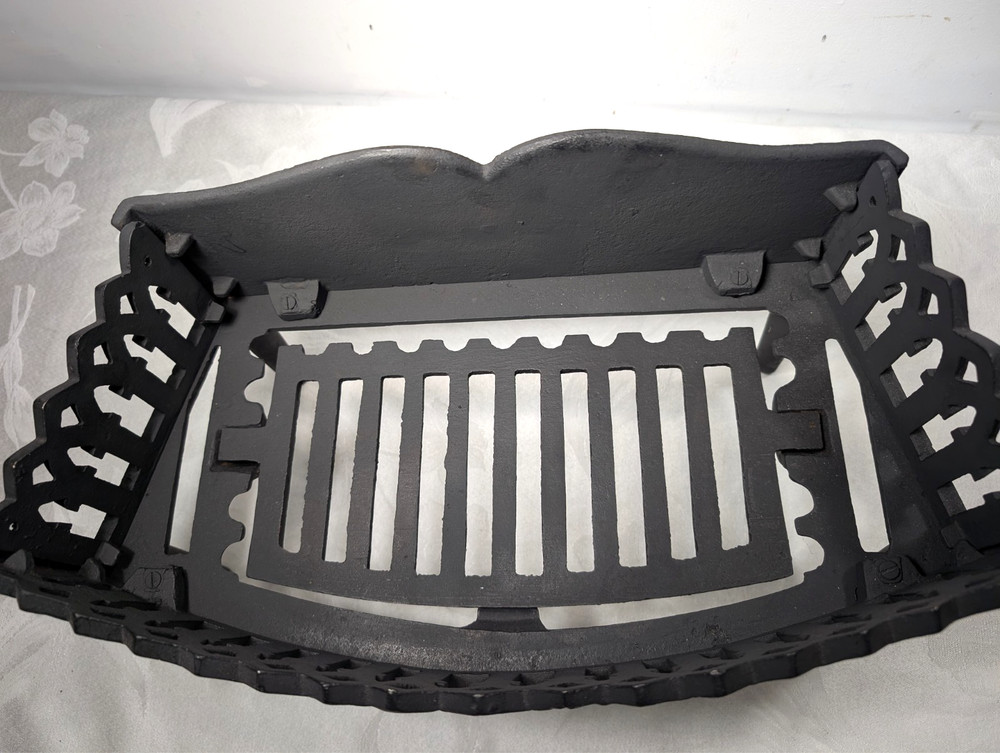 Coal Grate Fire Basket Victorian Antique Cast Iron Clean