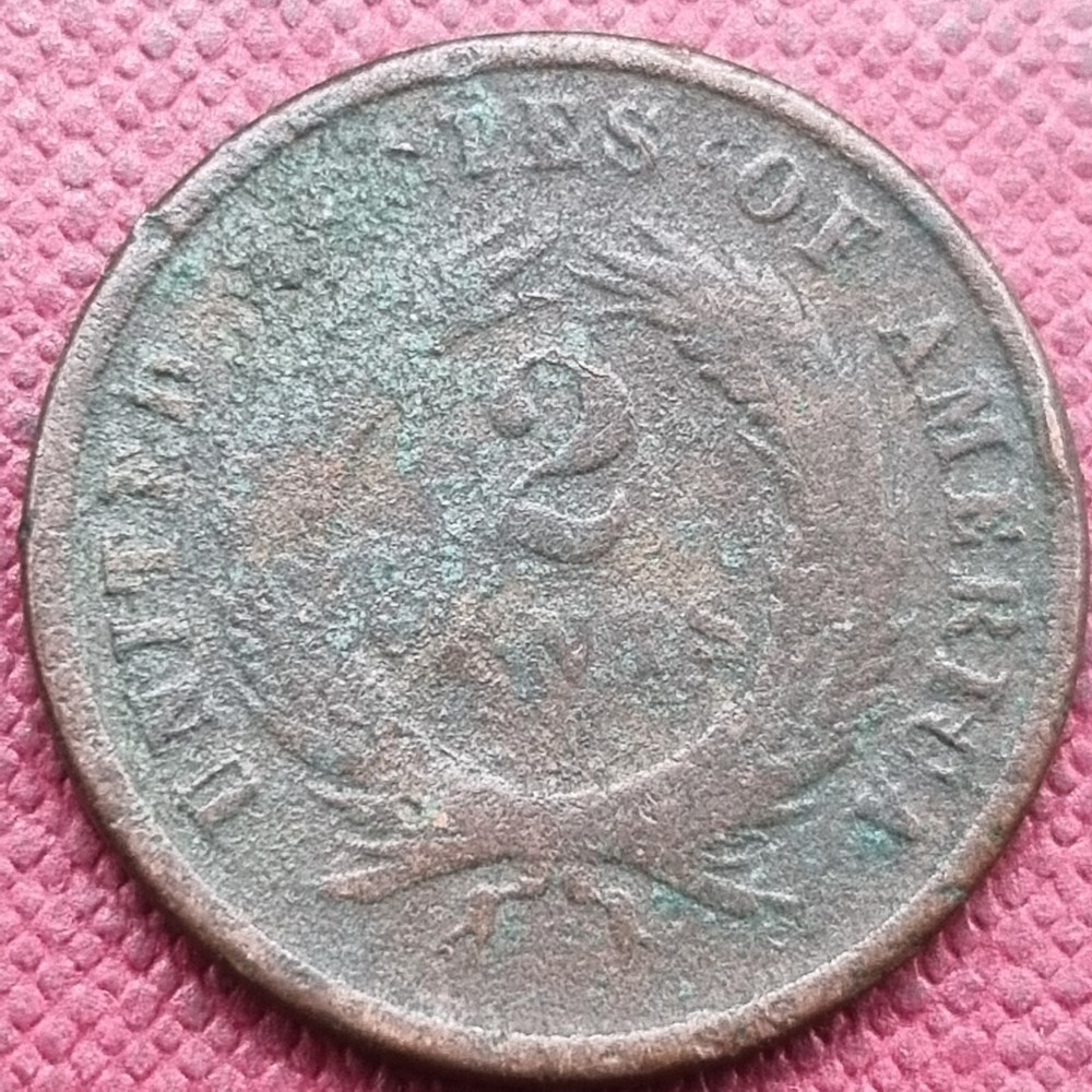 1871 Two Cent Piece 2c Circulated Details #84394