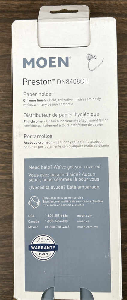 Moen Preston Toilet Paper Holder - CHROME - DN8408CH