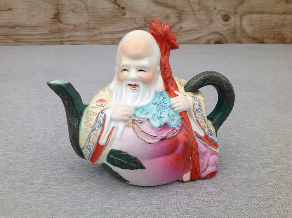 Chinese Man Figural Teapot